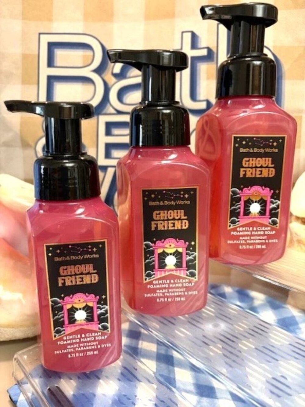 NEW! Bath & Body Works GHOUL FRIEND Gentle Clean Foaming Hand Soap x 3 HALLOWEEN
